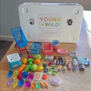 Young +Wild and Friedman Grocery Store Sensory kit (missing 3 dough Jars)